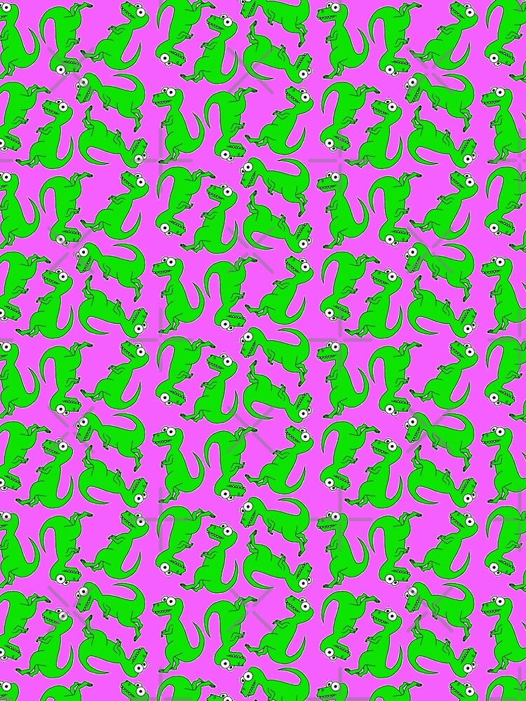 Cute T-Rex - on pink by AdrienneBody