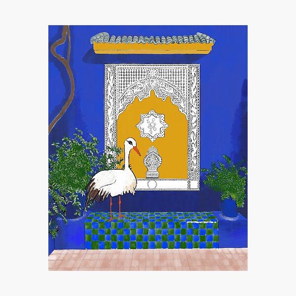 Item preview, Stork in Majorelle Garden, Marrakech  designed and sold by RabbitGuides.