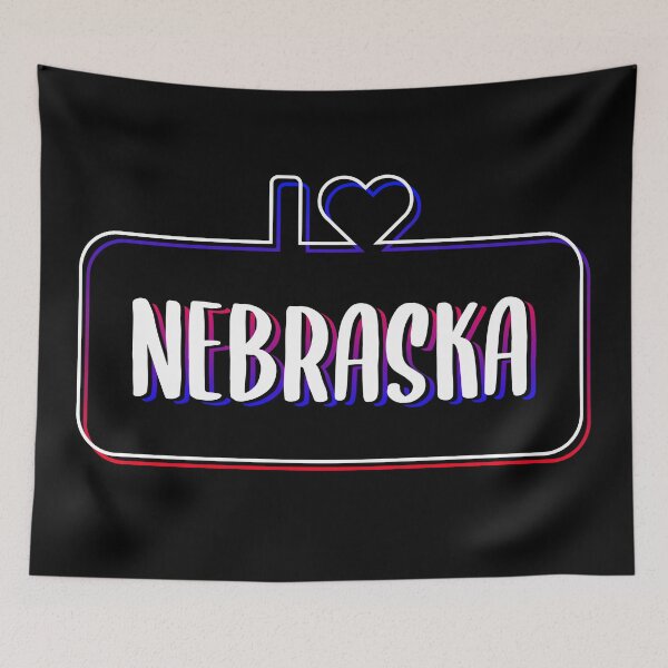Item preview, I Love Nebraska Colorful Text designed and sold by RADesigns21.