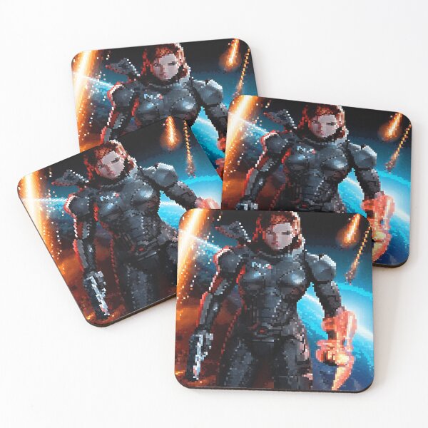 Item preview, Commander Shepard - Femshep - Retro Pixel Art designed and sold by boostee.