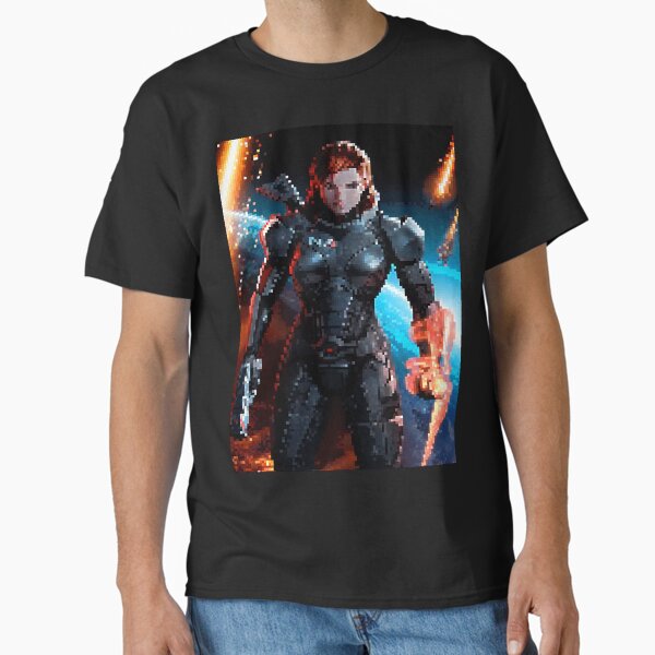 Artikel-Vorschau von Commander Shepard - Femshep - Retro Pixel Art, designt und verkauft von boostee.
