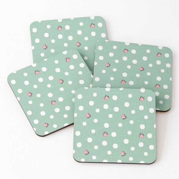 Item preview, Ladybug Organic Cotton Jersey - reed background designed and sold by jwebmarket.