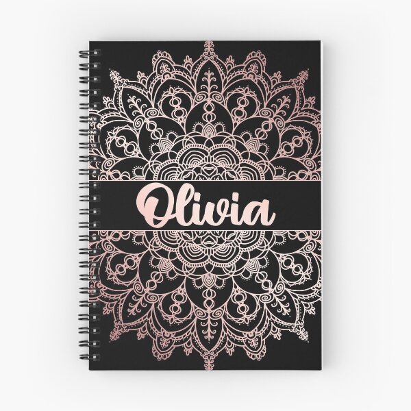 Artikelvorschau, Vorname Olivia Mandala in Roségold entworfen und verkauft von felinefeelings.