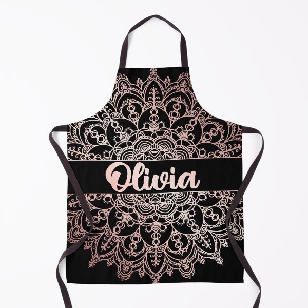 Item preview, First name Olivia mandala in rose gold designed and sold by felinefeelings.
