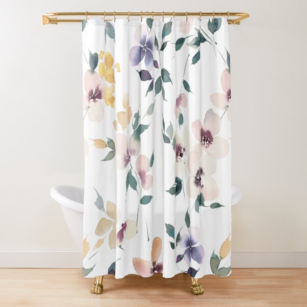 Chic Romantic Floral Background Shower Curtain