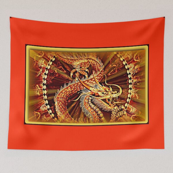 Artikelvorschau, Chinesischer Drache im goldenen Schein entworfen und verkauft von FlaminRose.