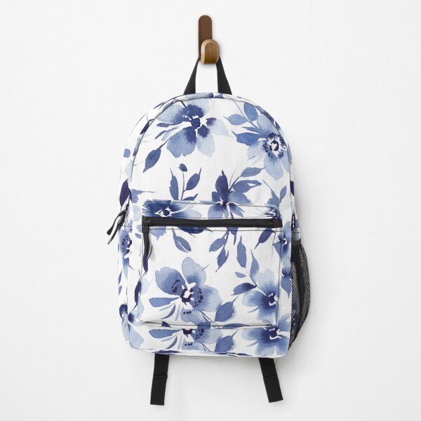 Item preview, Indigo Blue Navy Floral Background designed and sold by lunaisdrawing.