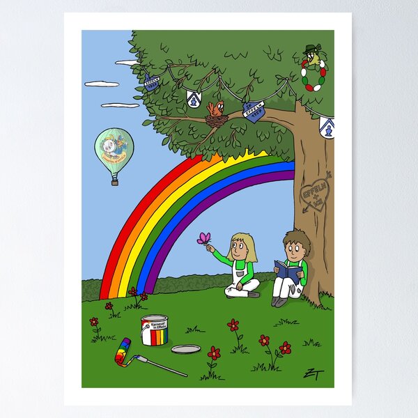 Artikel-Vorschau von Zeichenteufel - Regenbogen in Effeln, designt und verkauft von Zeichenteufel.