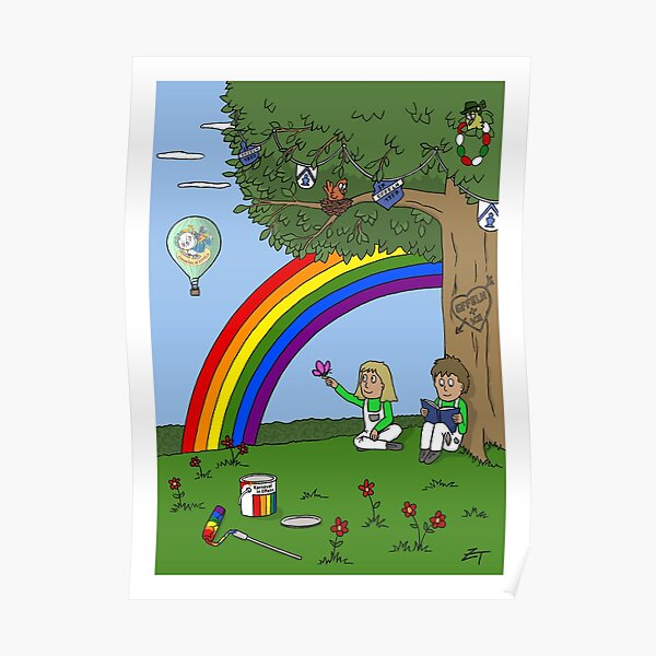 Zeichenteufel - Regenbogen in Effeln Poster