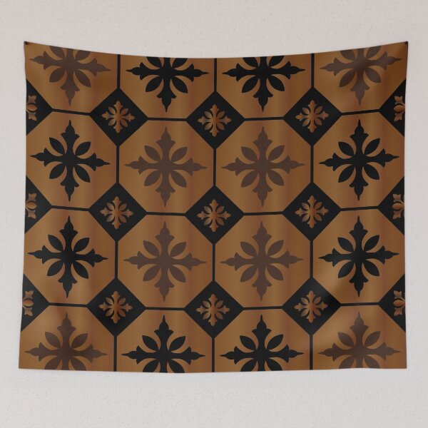 Item preview, floral vintage decorative abstract pattern designed and sold by ErhanArt.