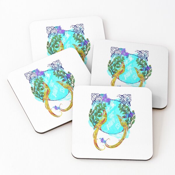 Item preview, Art nouveau birds and butterflies designed and sold by orangerinka.