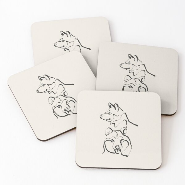 Item preview,  Abstract line Shiba Inu designed and sold by Huebucket.