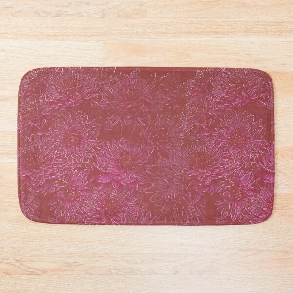 Item preview, Monocolor pink floral pattern designed and sold by fowons.