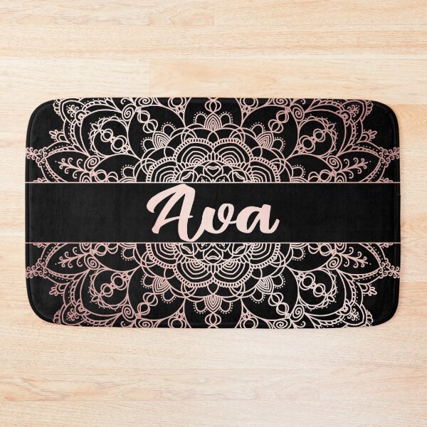 Item preview, First name Ava mandala in rose gold designed and sold by felinefeelings.