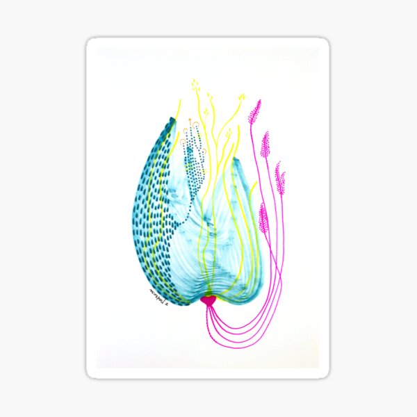 Magical Green Flower - Abstract Art Andalucia Sticker