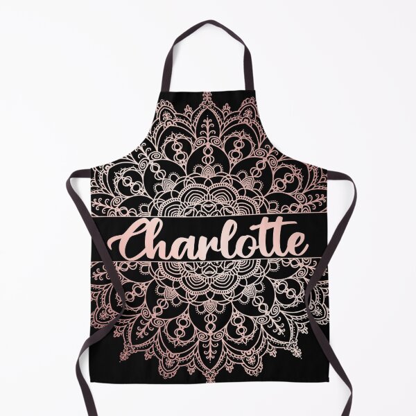 Item preview, First name Charlotte mandala in rose gold designed and sold by felinefeelings.