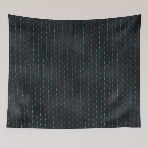Item preview, An ornate blue on black background design designed and sold by AnnieHochmann.