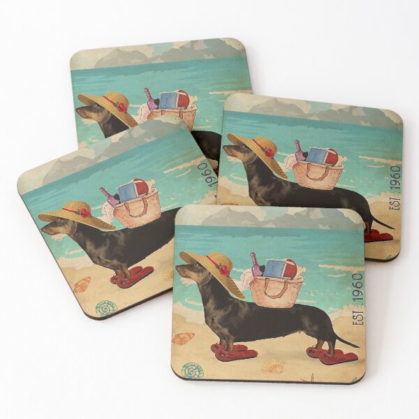Item preview, Beach Life Sandy Toes Dachshund designed and sold by mlnana.
