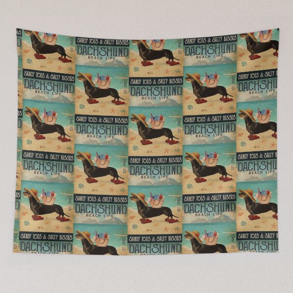 Item preview, Beach Life Sandy Toes Dachshund designed and sold by mlnana.