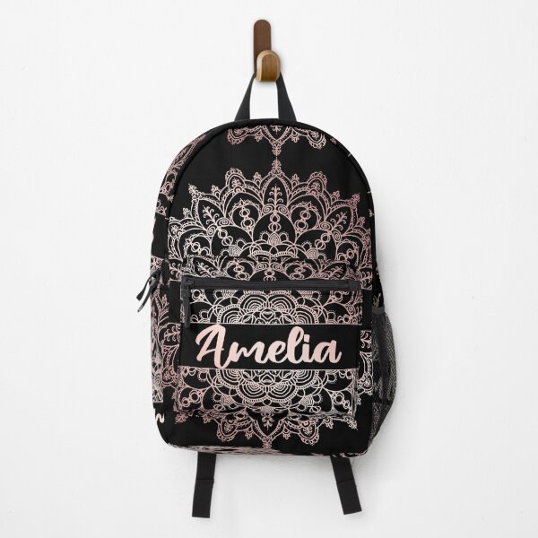 Item preview, First name Amelia mandala in rose gold designed and sold by felinefeelings.