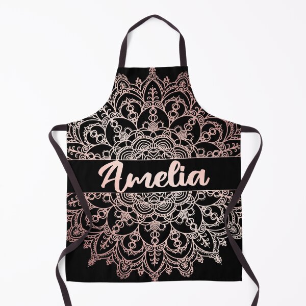 Item preview, First name Amelia mandala in rose gold designed and sold by felinefeelings.
