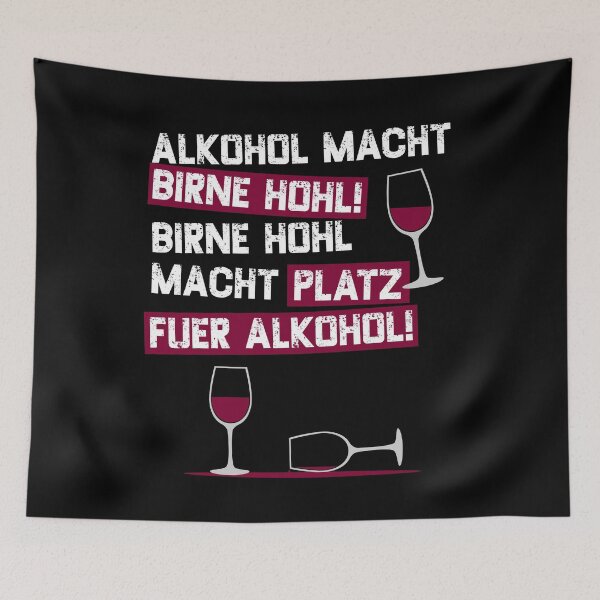Item preview, Alcohol makes pears hollow saying design, wine glass designed and sold by FalkDania.