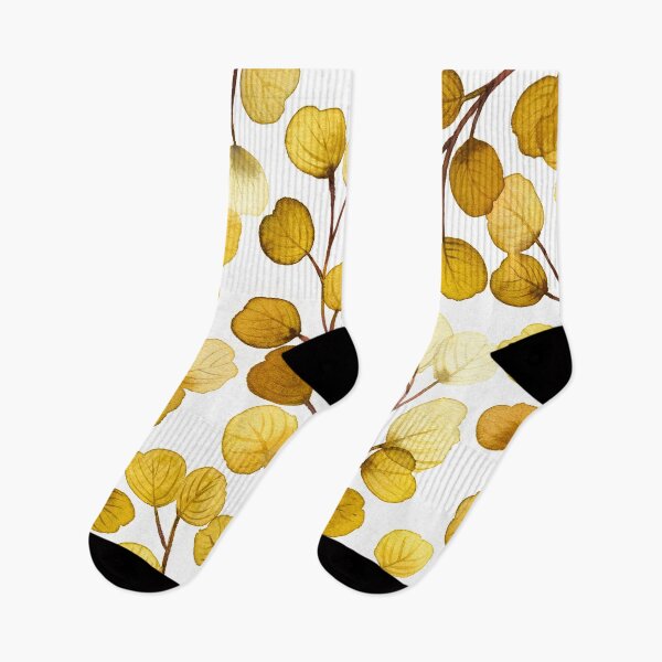 Item preview, Eucalyptus Print, Yellow Foliage Art, Botanical Leaves Branch Art designed and sold by lunaisdrawing.
