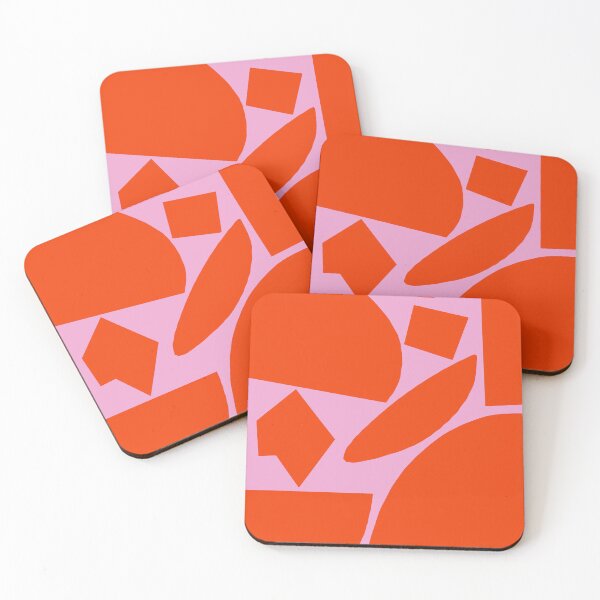 Item preview, Orange Pink Abstract Shapes designed and sold by trajeado14.