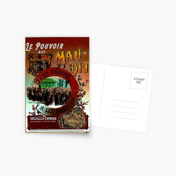 Power is Cursed - Anarchy & Louise Michel Postcard