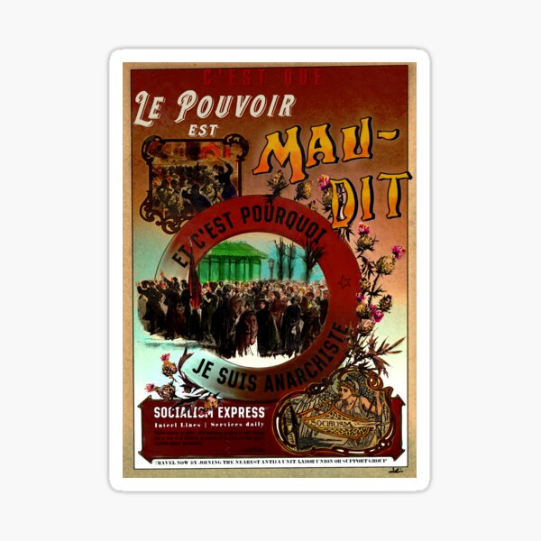 Item preview, Macht ist verflucht – Anarchy & Louise Michel designed and sold by Loki Propagandart.