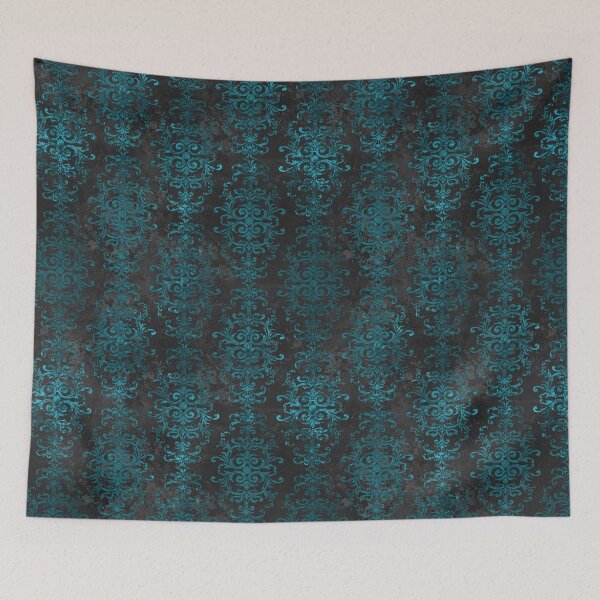 Item preview, Green damask on a grey background designed and sold by AnnieHochmann.