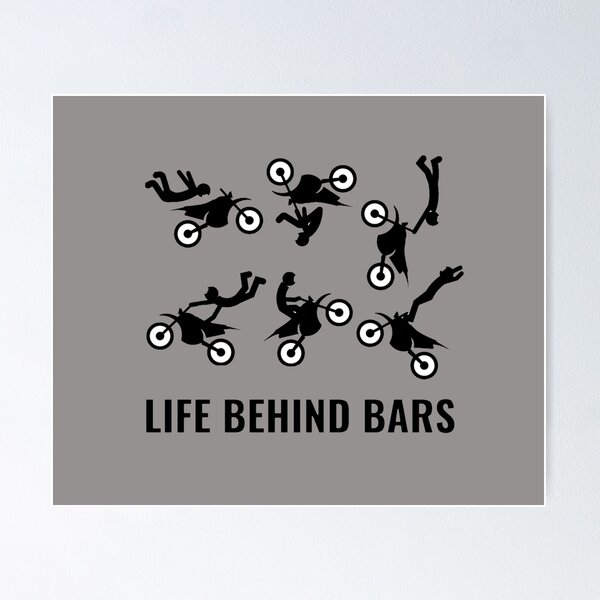 Item preview, Cool Funny Motocross Life Behind Bars  designed and sold by LandOfSmile.