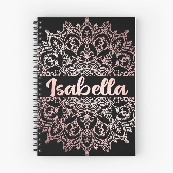 Item preview, First name Isabella mandala in rose gold designed and sold by felinefeelings.