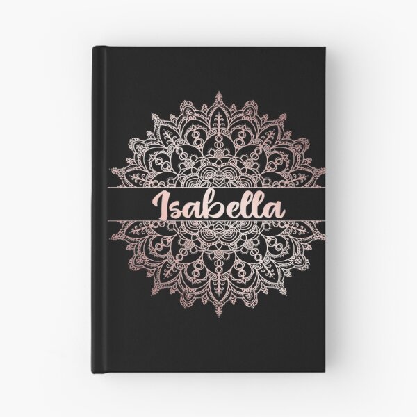 Item preview, First name Isabella mandala in rose gold designed and sold by felinefeelings.