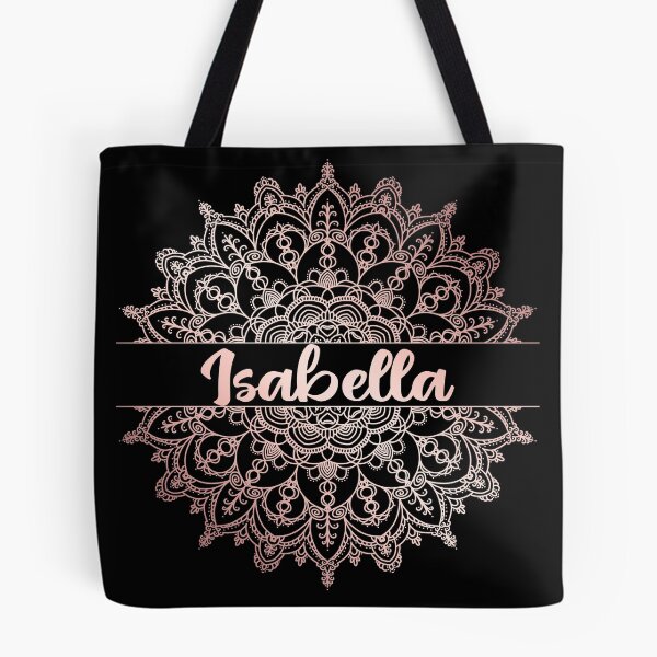 Item preview, First name Isabella mandala in rose gold designed and sold by felinefeelings.