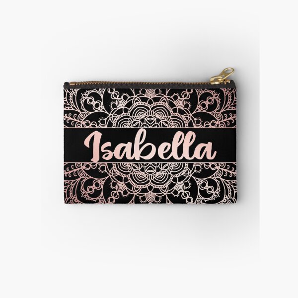 Item preview, First name Isabella mandala in rose gold designed and sold by felinefeelings.