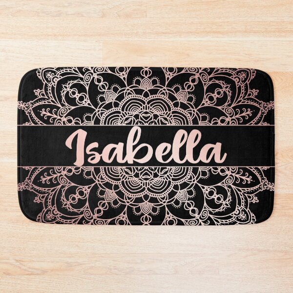 Item preview, First name Isabella mandala in rose gold designed and sold by felinefeelings.