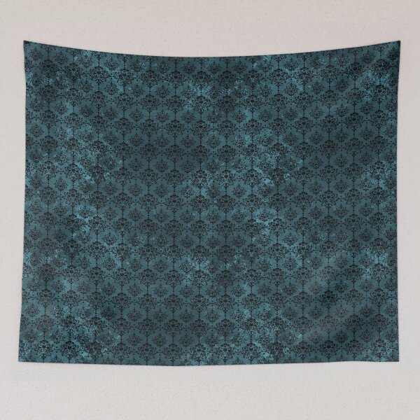 Item preview, Black damask on a distressed green background designed and sold by AnnieHochmann.