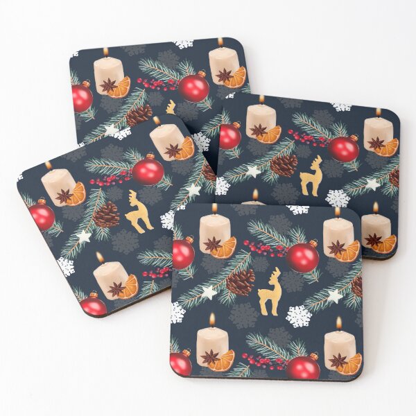 Item preview, Decorative dark Christmas pattern designed and sold by Jelena Slijepcevic.