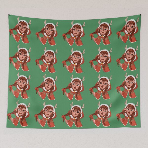 Aperçu de l'œuvre XMAS DEER GIRL créée et vendue par kraskakreativ.
