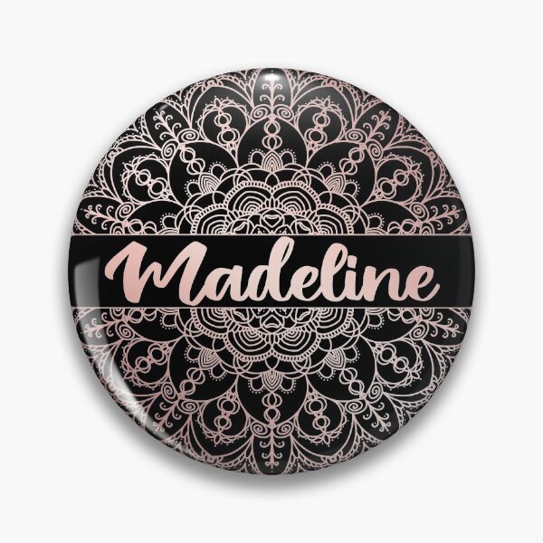 Item preview, First name Madeline mandala in rose gold designed and sold by felinefeelings.