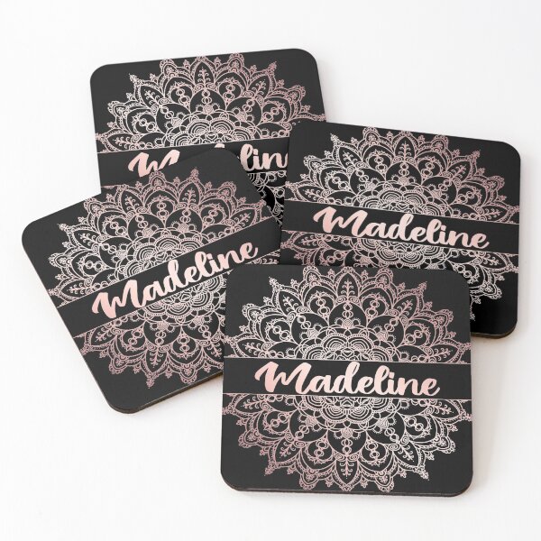 Item preview, First name Madeline mandala in rose gold designed and sold by felinefeelings.