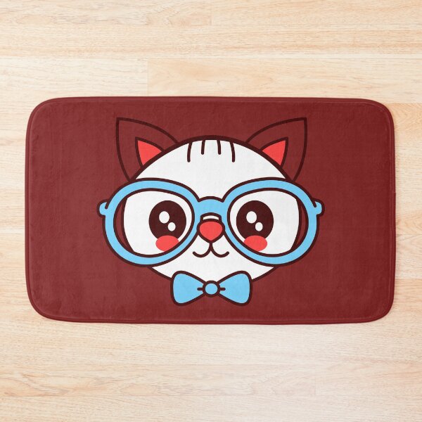 Item preview, Cute cat wearing eyeglasses designed and sold by kalud-zoldyck.