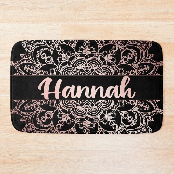 Item preview, First name Hannah mandala in rose gold designed and sold by felinefeelings.