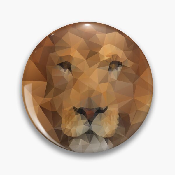 Item preview, lion low poly brown pattern designed and sold by Amr Qadi.
