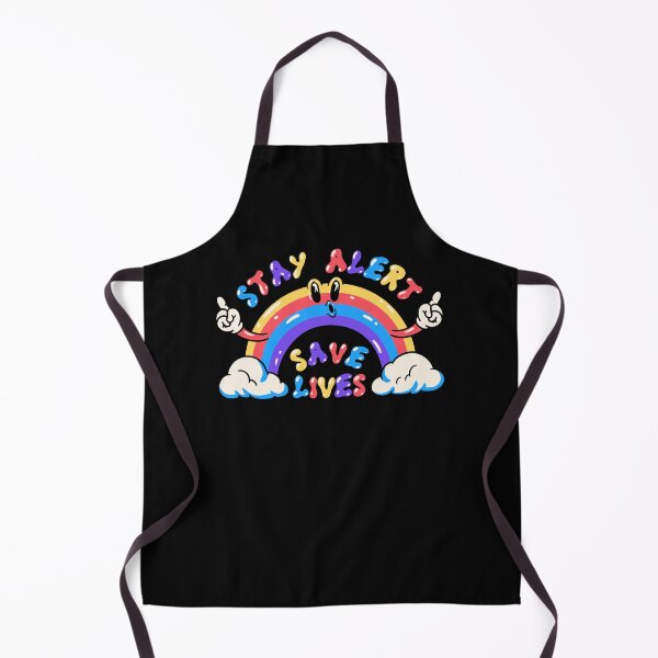 Item preview, Stay Alert - Save Lives | Rainbow (black) designed and sold by Any Color Designs.