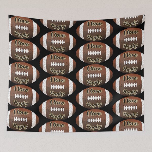 Item preview, I love rugby - Rugby ball designed and sold by portokalis.