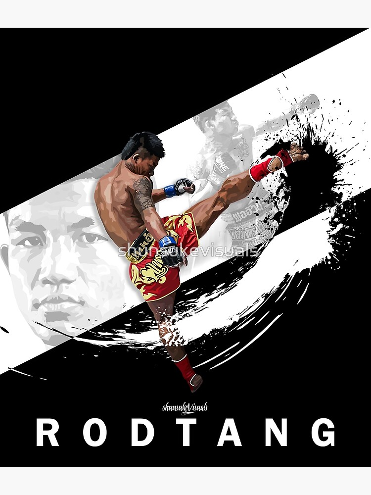 RODTANG Muaythai black and white Artwork by shunsukevisuals Premium ...