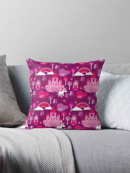 Item preview, Pink Unicorn and Cute Baby Girl Rainbow Pattern designed and sold by adityanik.