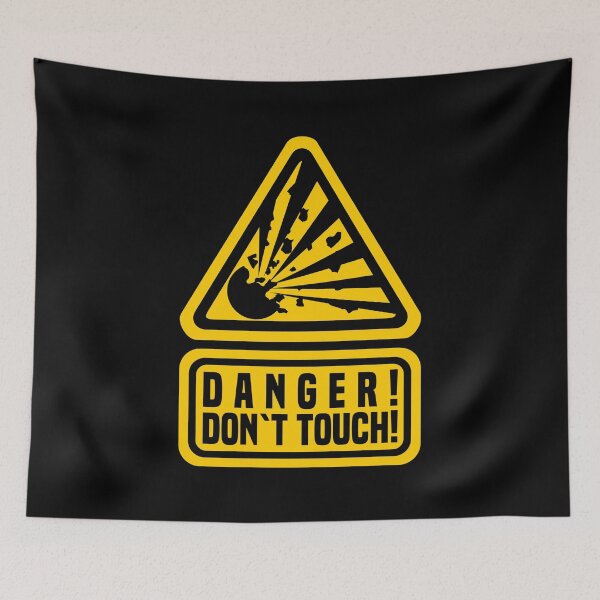 Item preview, Warning sign explosive & quot; Danger! - Don`t touch! & Quot; designed and sold by froggy-stylecom.